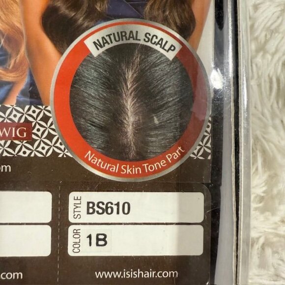Isis Brown Sugar BS610 Silk 31" Lace Front Free Flow 4x4 Part Color 1B Wig - Picture 12 of 16